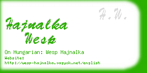 hajnalka wesp business card